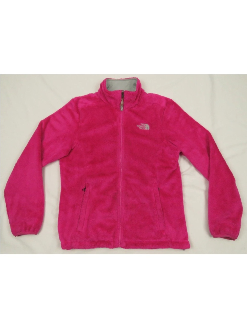 The North Face TNF Osito Fuzzy Fleece Fuchsia Pink Womens Full Zip Coat Jacket M